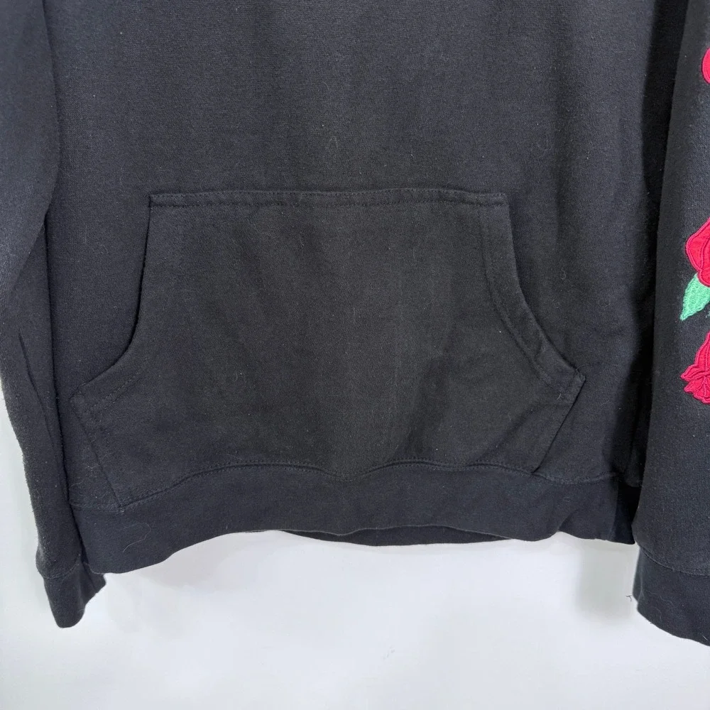 Eighty Eight Hoodie Sweatshirt‎ Boys Large Embroidered Skull Roses Goth Grunge